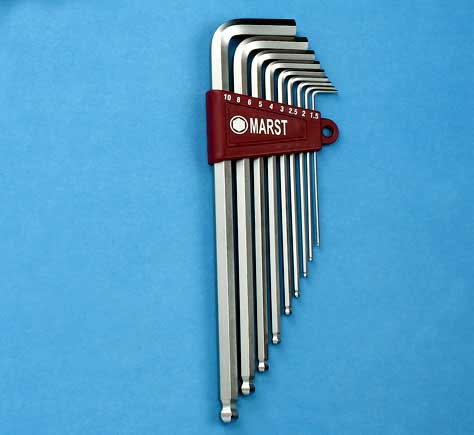 L型特長球形六角扳手（Extra Long Ball Hex Key Wrench Set）