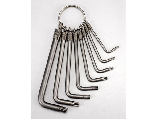 L型梅花鑽孔扳手<br>L-TYPE TAMPER TORX KEY WRENCH SET<br>SETTLED ON RING