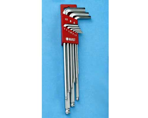 L型特長球形六角扳手（Extra Long Ball Point Hex Key Wrench Set）